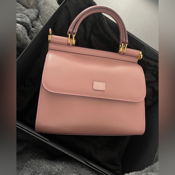 Dolce & Gabbana Leather Miss Sicily Bag Dusty Rose